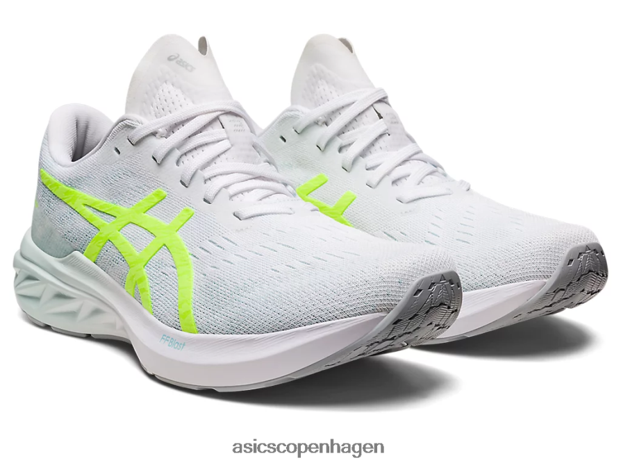 Asics dynablast 3 hvid/sikkerhedsgul Z206F62722