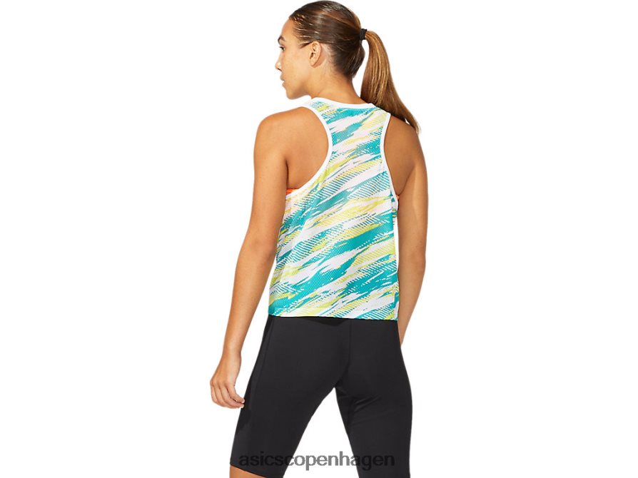 Asics farve injektionstank strålende hvid/baltisk juvel Z206F63967