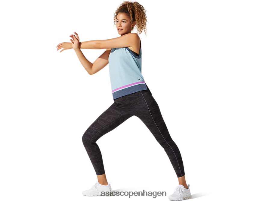 Asics farveblok tank røg blå Z206F64066
