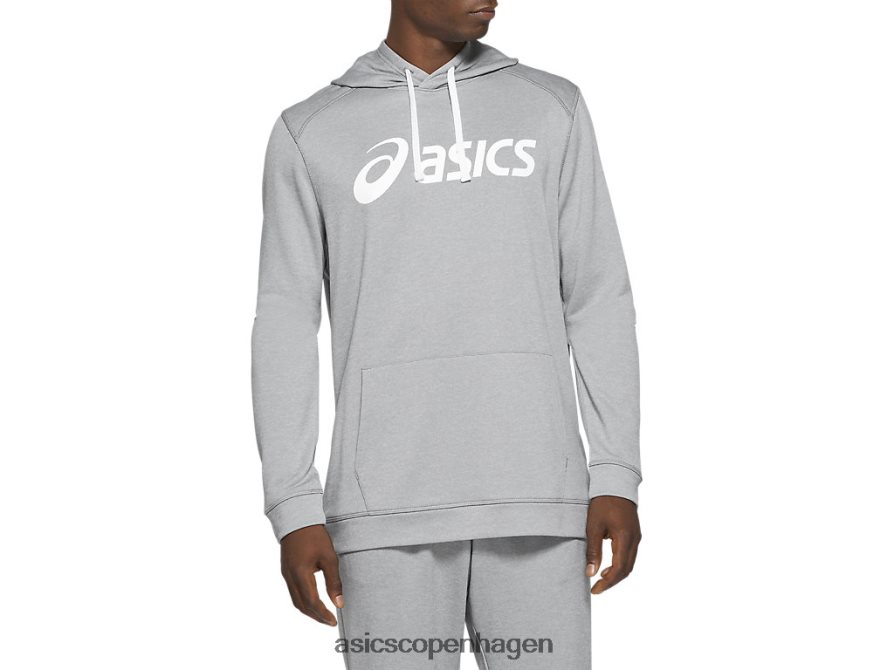 Asics fransk frotté hættetrøje pladestenslyng/hvid Z206F61971