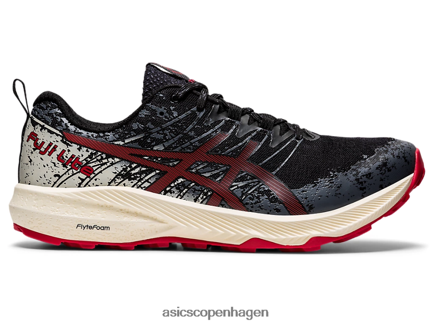 Asics fuji lite 2 sort/elektrisk rød Z206F61661