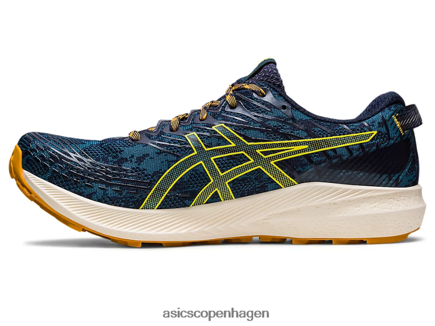 Asics fuji lite 3 blæk blågrøn/gylden gul Z206F6624