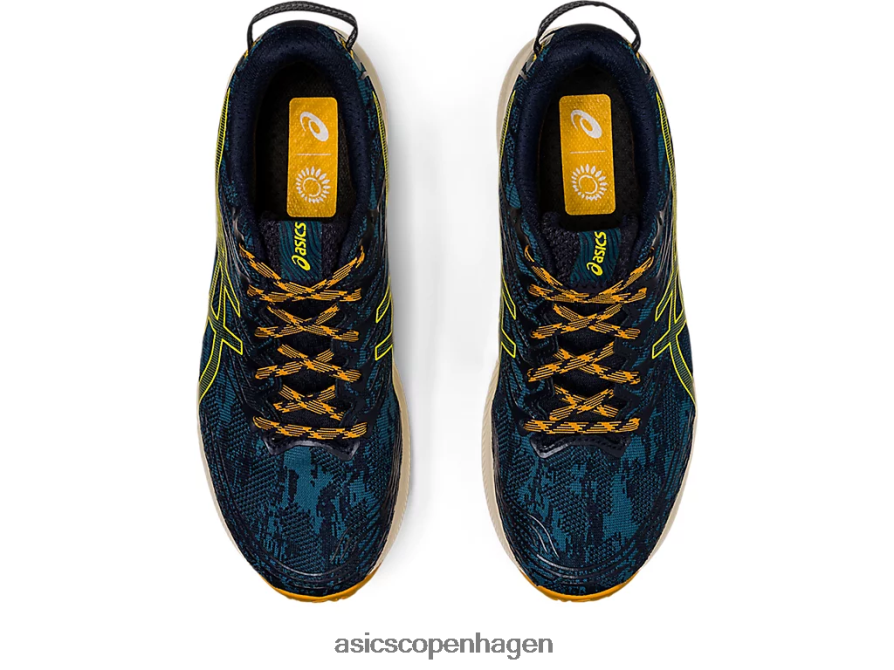 Asics fuji lite 3 blæk blågrøn/gylden gul Z206F6624