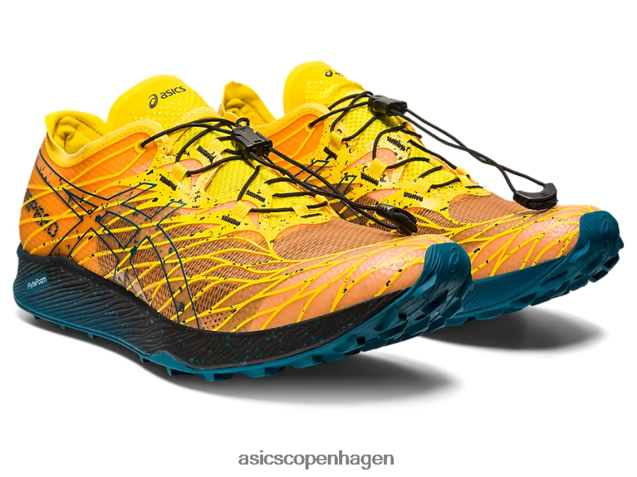 Asics fujispeed gylden gul/blæk blågrøn Z206F6636
