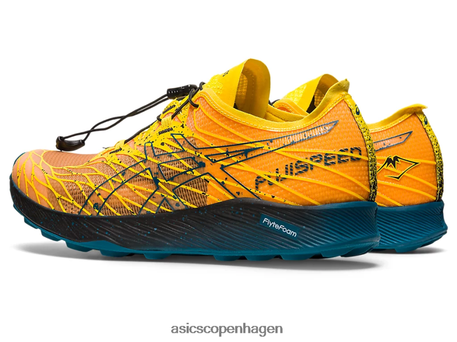 Asics fujispeed gylden gul/blæk blågrøn Z206F6636