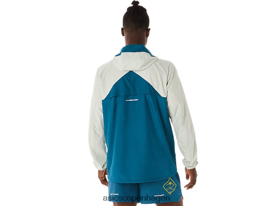 Asics fujitrail anorak blæk blågrøn/lys salvie Z206F6523
