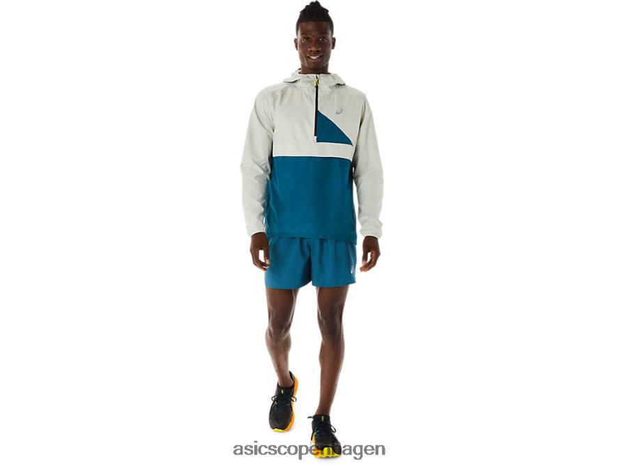 Asics fujitrail anorak blæk blågrøn/lys salvie Z206F6523