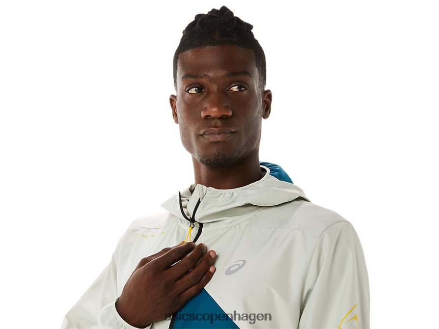 Asics fujitrail anorak blæk blågrøn/lys salvie Z206F6523