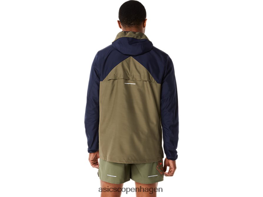 Asics fujitrail anorak midnat/kappegrøn Z206F61136