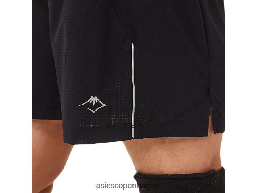 Asics fujitrail kort performance sort/blå harmoni Z206F61524