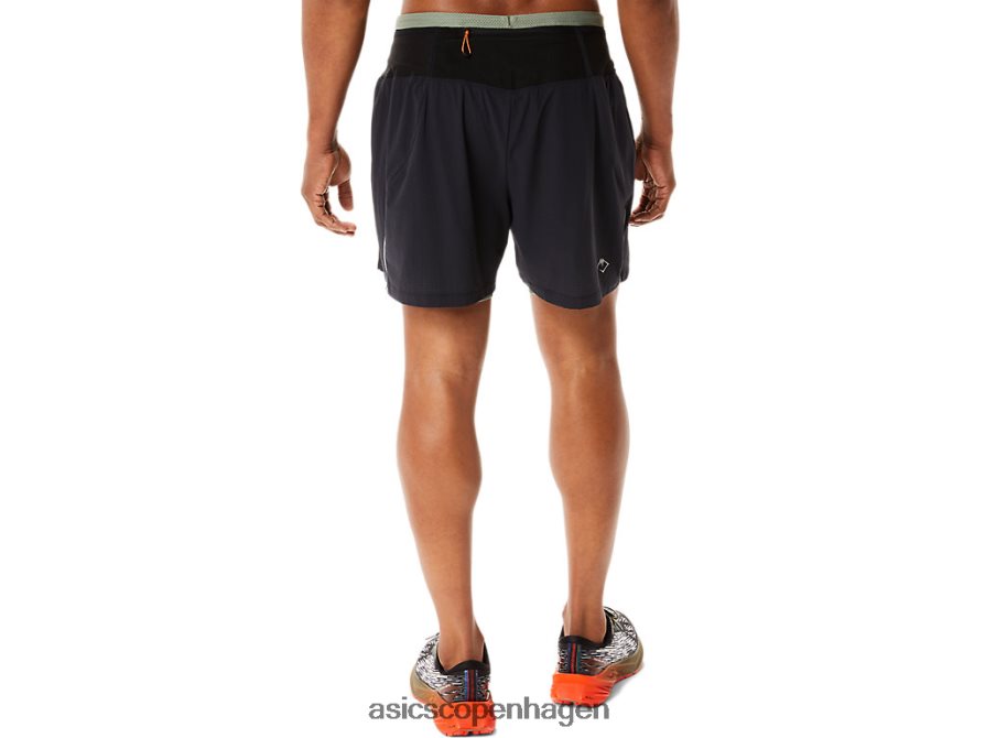 Asics fujitrail kort ydeevne sort/lavgrøn Z206F61139