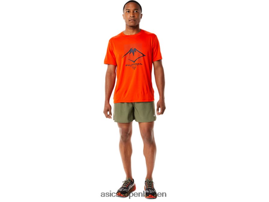 Asics fujitrail logo kortærmet top cherry tomat Z206F61114