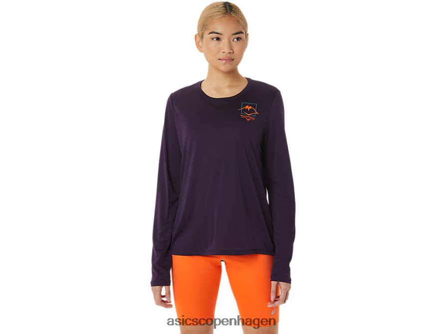 Asics fujitrail-logo langærmet top natskygge Z206F63033