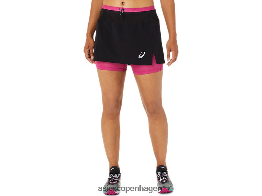 Asics fujitrail skort performance sort/fuchsiarød Z206F63507