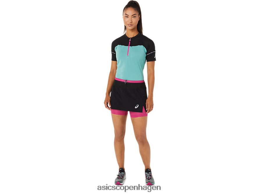 Asics fujitrail skort performance sort/fuchsiarød Z206F63507