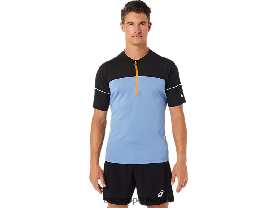 Asics fujitrail top blå harmoni/performance sort Z206F61433