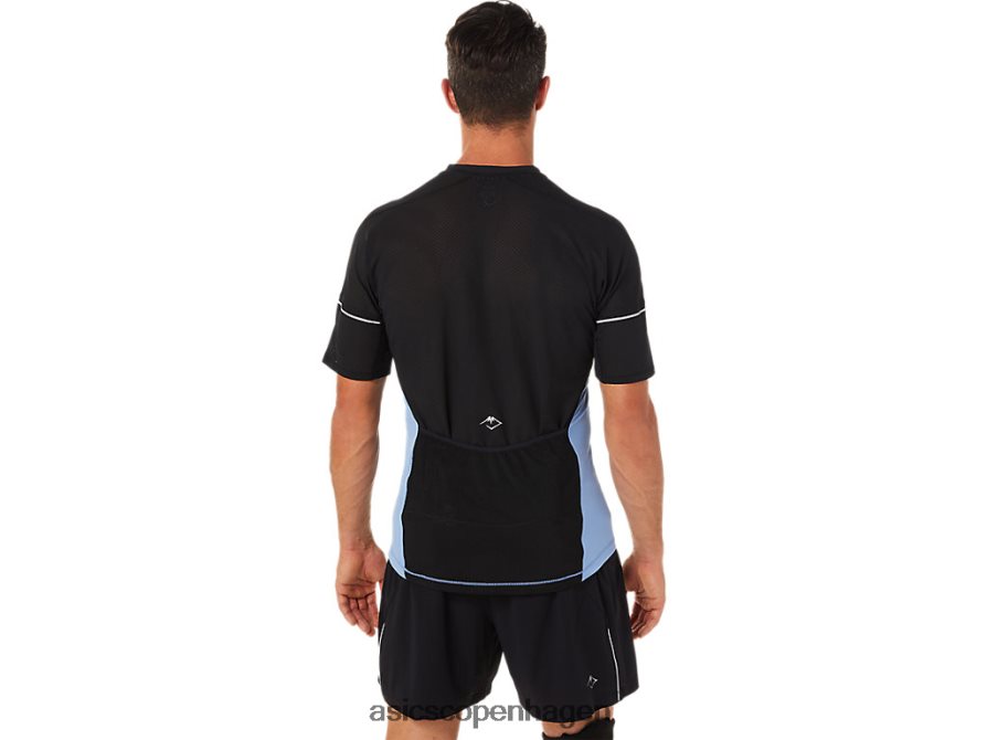 Asics fujitrail top blå harmoni/performance sort Z206F61433