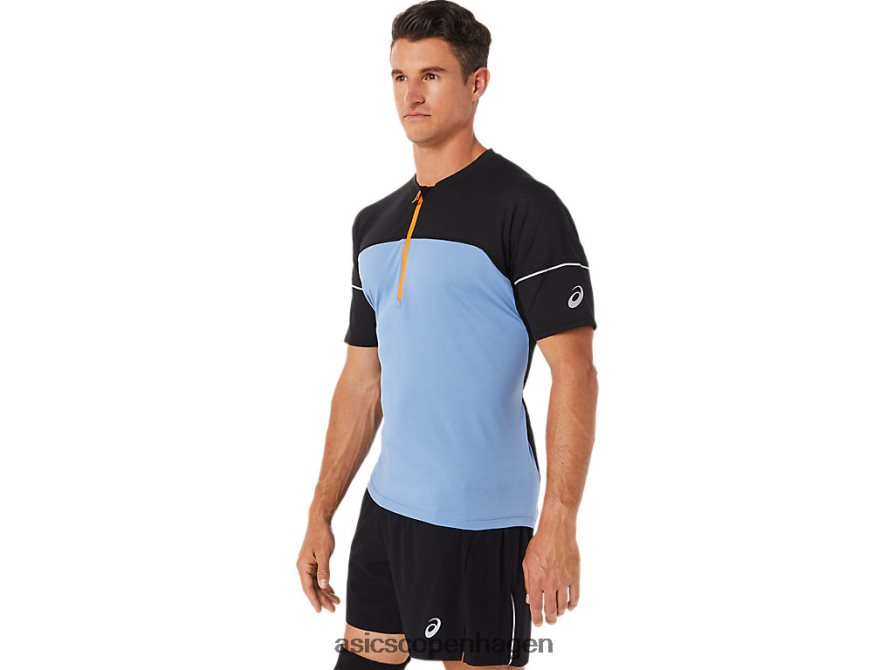 Asics fujitrail top blå harmoni/performance sort Z206F61433