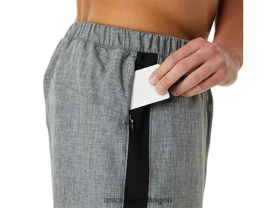 Asics færdigsæt 7 kort sagt mørkegrå lyng/sort Z206F6918