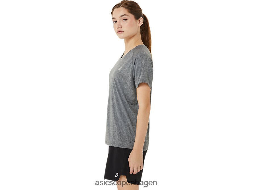 Asics færdigsæt lyte v-hals mørkegrå lyng Z206F63377