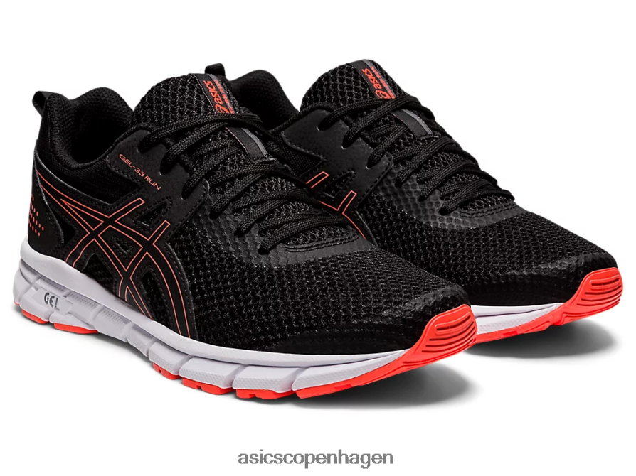 Asics gel-33 sort/flash koral Z206F63911