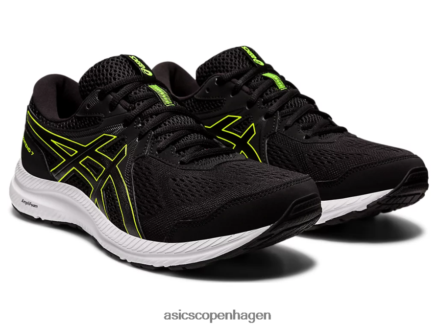 Asics gel-contend 7 ekstra bred sort/farlig grøn Z206F61951