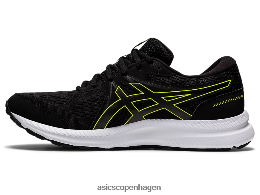 Asics gel-contend 7 ekstra bred sort/farlig grøn Z206F61951