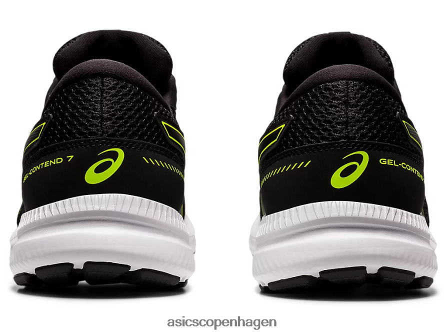 Asics gel-contend 7 ekstra bred sort/farlig grøn Z206F61951
