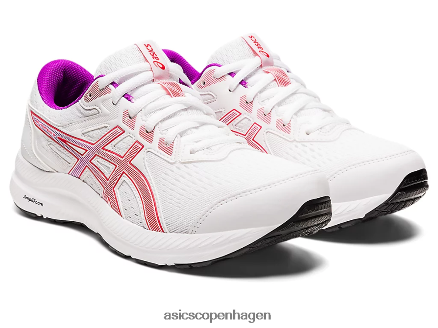 Asics gel-contend 8 hvid/rød alarm Z206F62657