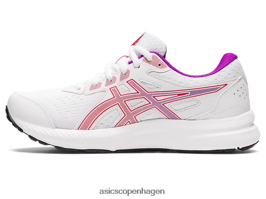Asics gel-contend 8 hvid/rød alarm Z206F62657