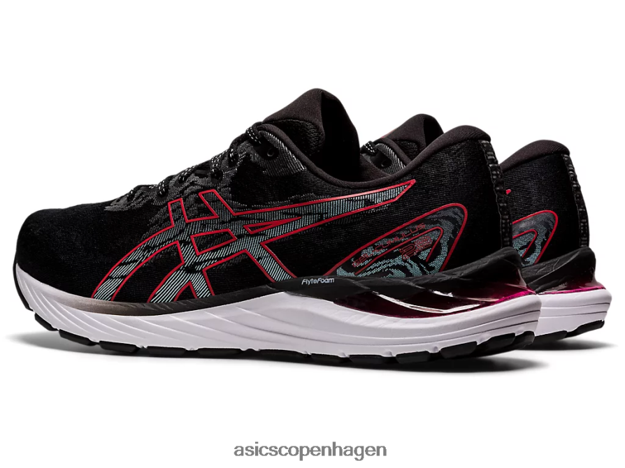 Asics gel-cumulus 23 sort/elektrisk rød Z206F61853