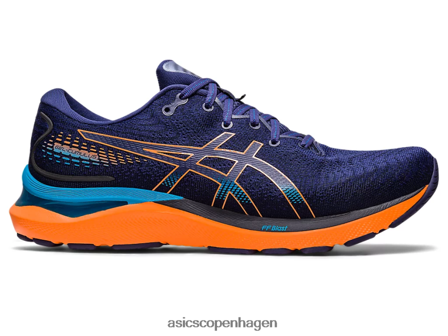 Asics gel-cumulus 24 indigo blå/sol fersken Z206F6363