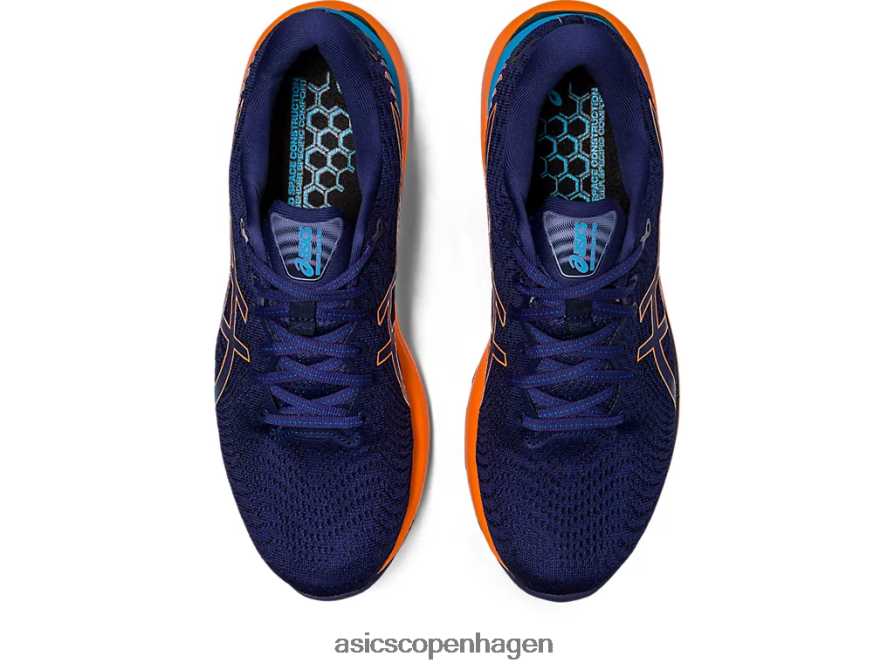 Asics gel-cumulus 24 indigo blå/sol fersken Z206F6363