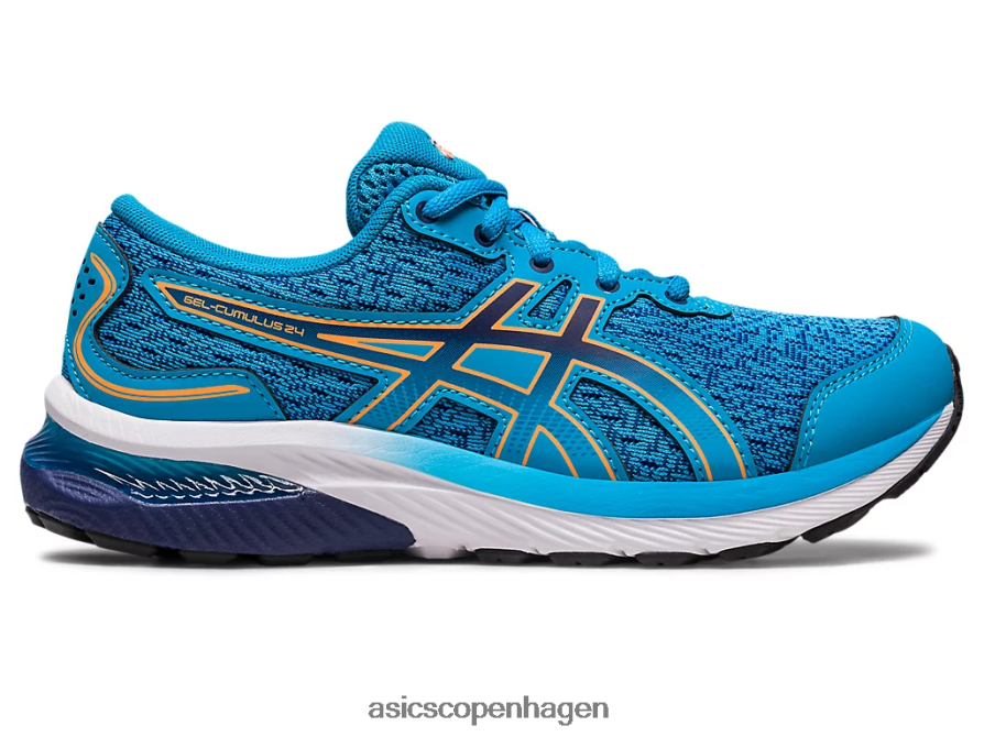 Asics gel-cumulus 24 klasse skole ø blå/sol fersken Z206F64228