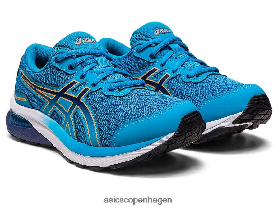 Asics gel-cumulus 24 klasse skole ø blå/sol fersken Z206F64228