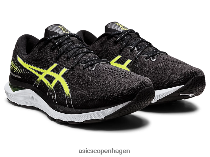 Asics gel-cumulus 24 sort/farlig grøn Z206F61316