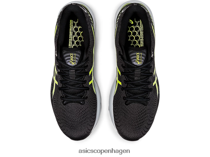 Asics gel-cumulus 24 sort/farlig grøn Z206F61316