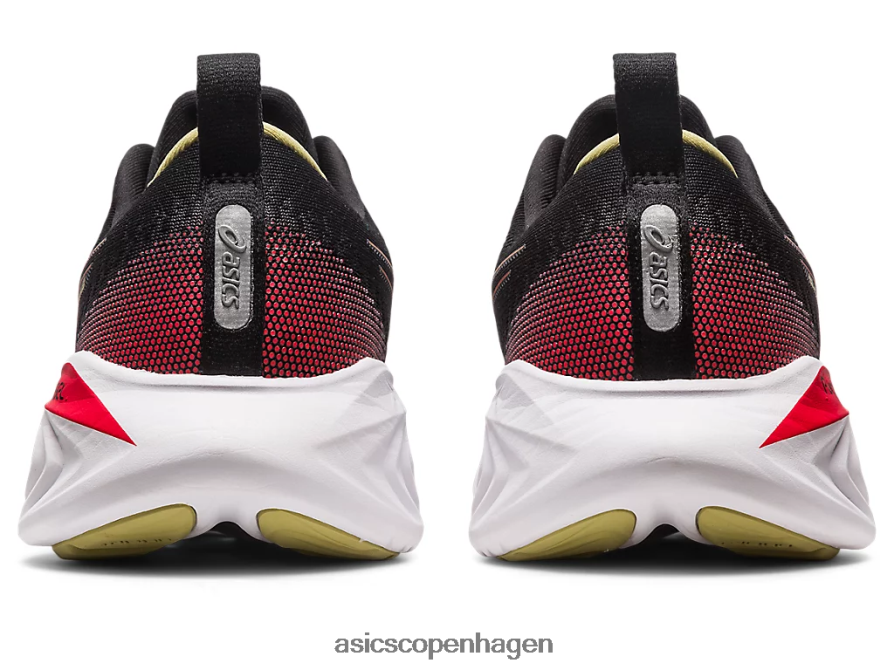 Asics gel-cumulus 25 sort/elektrisk rød Z206F6123