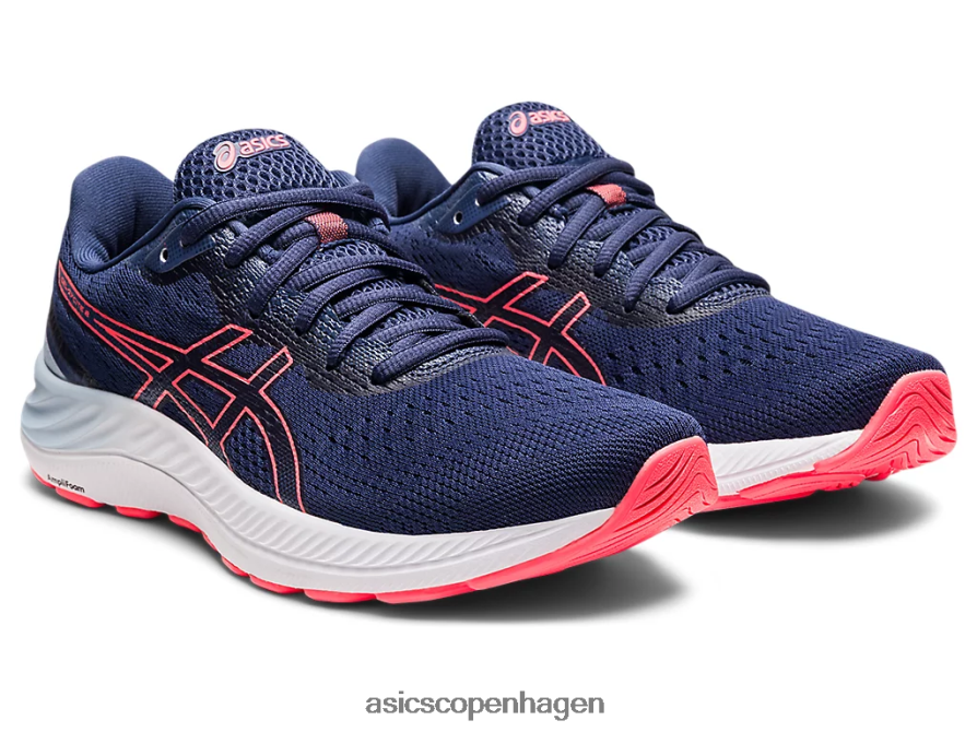 Asics gel-excite 8 bred tordenblå/flammende koral Z206F63595