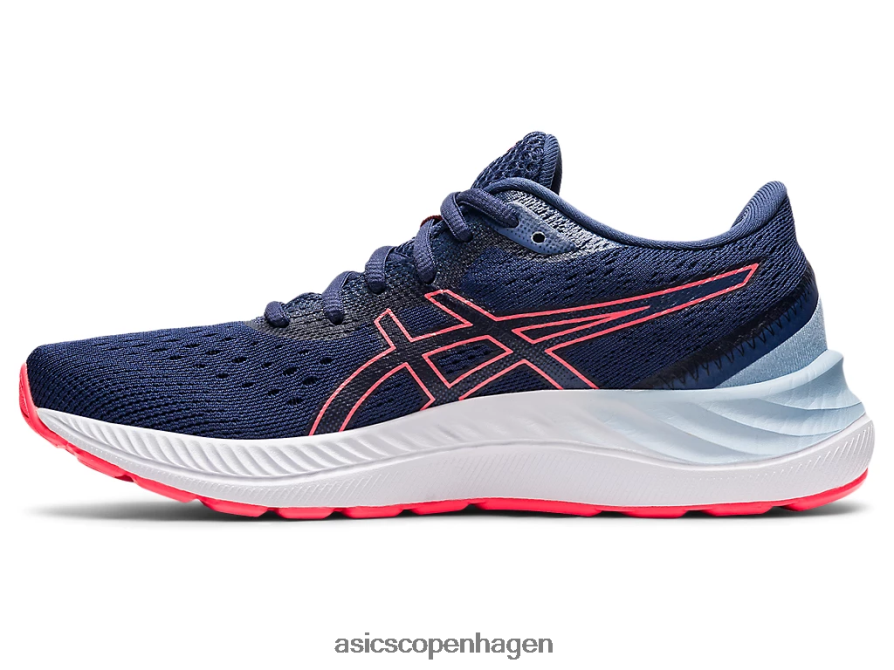 Asics gel-excite 8 bred tordenblå/flammende koral Z206F63595