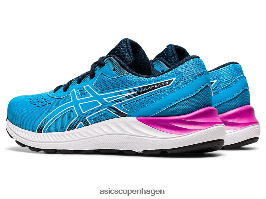Asics gel-excite 8 klasse skole digital aqua/hvid Z206F64528