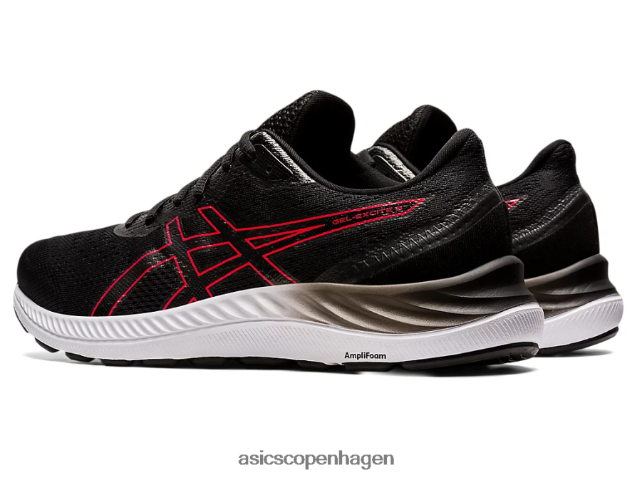 Asics gel-excite 8 sort/elektrisk rød Z206F61696
