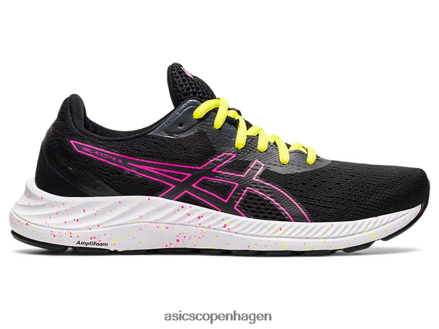 Asics gel-excite 8 sort/hot pink Z206F64005