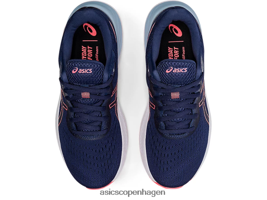 Asics gel-excite 8 tordenblå/flammende koral Z206F63599