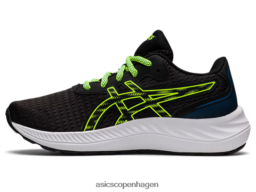 Asics gel-excite 9 klasse skole sort/farlig grøn Z206F64507