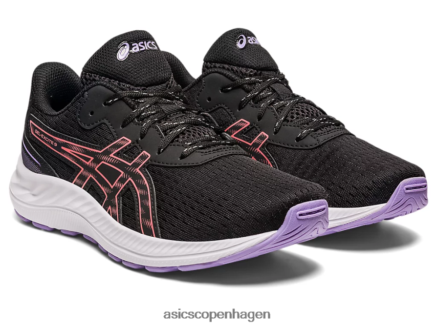 Asics gel-excite 9 klasse skole sort/papaya Z206F64302