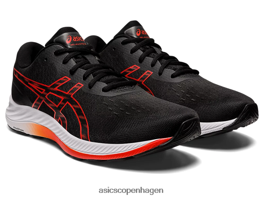 Asics gel-excite 9 sort/cherry tomat Z206F61031