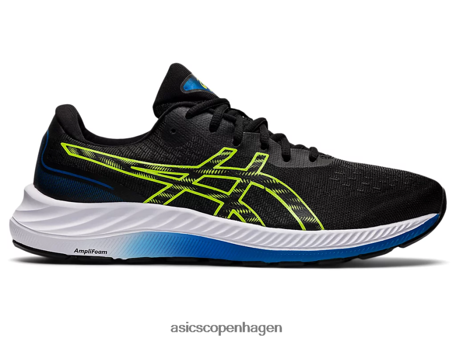 Asics gel-excite 9 sort/farlig grøn Z206F61319
