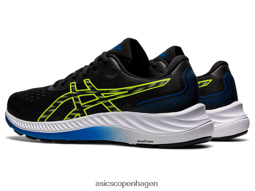 Asics gel-excite 9 sort/farlig grøn Z206F61319