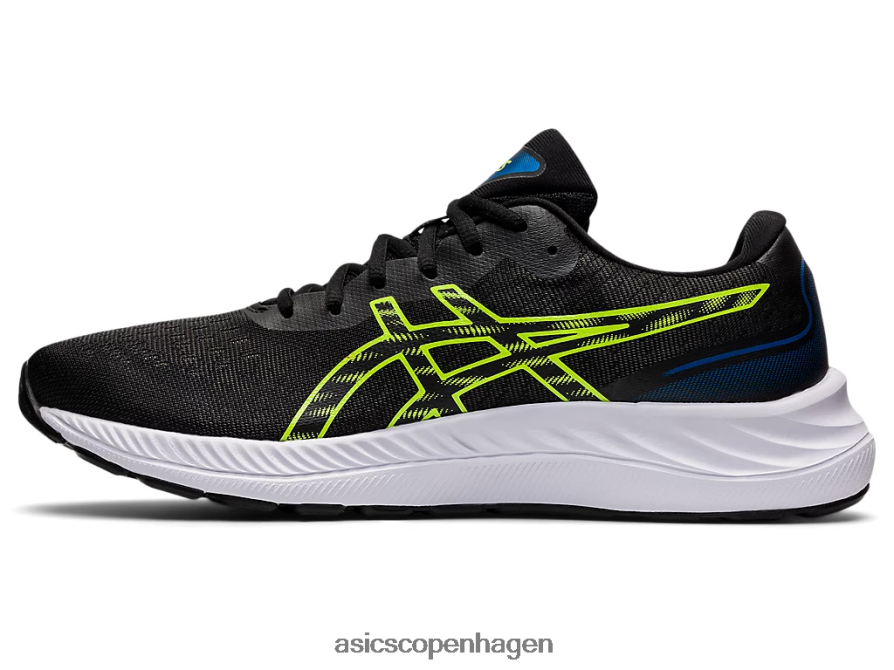 Asics gel-excite 9 sort/farlig grøn Z206F61319